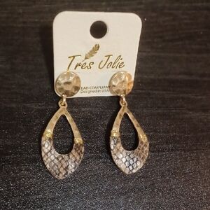 Tres Jolie Accessories Gold and Silver Teardrop Earrings